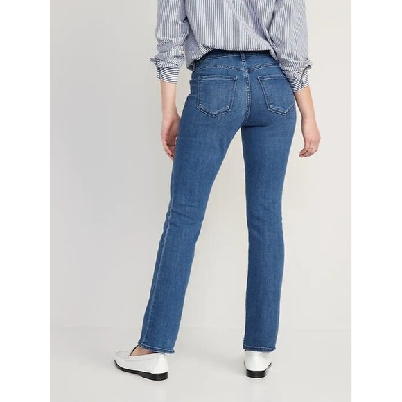 Old Navy WOW Bootcut Jeans Womens 10 Blue Medium Wash Stretch NEW - Picture 2 of 7